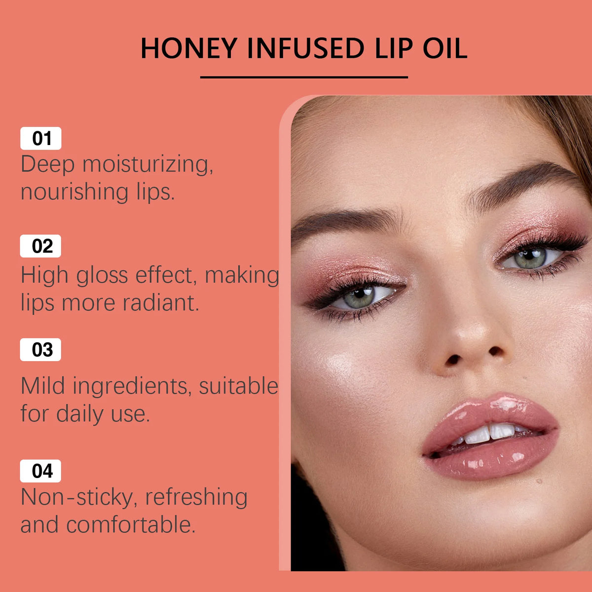 Eelhoe Hyaluronic Acid Lip Moisturizing Oil Series Lasting Shine Non Stick Base Makeup Remove Fine Lines Lips Plumping Essences