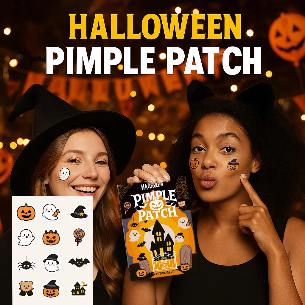60pcs Acne Patch Halloween Pimple Patches: Invisible & Breathable for Flawless Makeup | Ghost & Pumpkin Designs